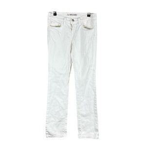 J‎ BRAND White Straight Leg Jeans Size 24 Low Rise Y2K Designer Jeans